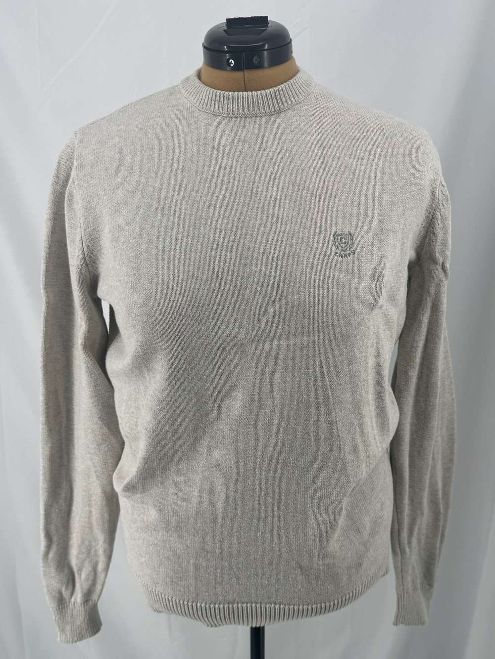 Chaps Men's Crewneck Sweater in Light Beige/Oatmeal EUC 0264